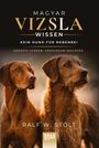 "Magyar Vizsla Wissen: Kein Hund für nebenbei. Energie lenken. Gemeinsam wachsen." Zwei Vizsla-Hunde im Hintergrund.