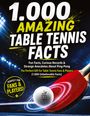 1.000 Amazing Table Tennis Facts. Ein Tischtennisschläger trifft einen Ball mit leuchtenden Wirbeleffekten.