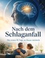 "Nach dem Schlaganfall: Die ersten 90 Tage zu Hause meistern." Illustration mit älterem Paar, das sich umarmt.