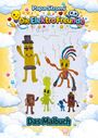 „Papa Stromi Die Elektro Freunde Das Malbuch“. Bunte Cartoon-Figuren mit fröhlichen Gesichtern, umgeben von Wolken.