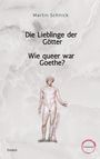 Text: "Die Lieblinge der Götter. Wie queer war Goethe?" Grauer Hintergrund, Statue eines nackten Mannes, Logo "Turbulenzen".