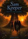 Buchtitel: "Sam Keeper: Die Tore von Loryndas" von Roland Ruszó. Zwei Figuren vor einem riesigen, mystischen Baum mit Tür.