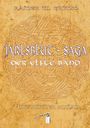 "JARLSBLUT - SAGA DER ELFTE BAND. Historischer Roman" in mittelalterlicher Schrift, Ornament im Hintergrund.