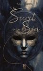 "The Secret of Sin" von Anna Dawn steht auf einer dekorativen, geheimnisvollen Maske in dunklen Tönen.