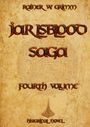 Text: "Rainer W. Grimm, Jarlsblood Saga, Fourth Volume, Historical Novel." Hintergrundmuster im keltischen Stil.