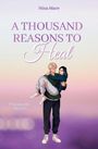 „A Thousand Reasons to Heal“ steht groß, darunter „Paramedic Hearts“. Ein Mann trägt eine Frau vor pastellfarbenem Hintergrund.