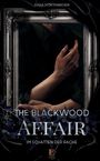 "The Blackwood Affair: Im Schatten der Rache" steht auf einem dunklen, kunstvoll gerahmten Bild mit Händen.