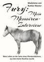 Text: "Fury: Mein Memoiren-Interview. Mein Leben an der Seite eines Pferdemädchens..." Schwarz-weiß Illustration eines Pferdes.