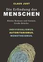 "Individualismus. Autoritarismus. Monotheismus." Fingerabdruck-Motiv in bunten Linien.