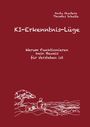 Titel: "KI-Erkenntnis-Lüge. Warum Funktionieren kein Beweis für Verstehen ist." Grafik: Mensch sitzt auf Klippe.