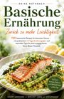"Basische Ernährung" mit Untertitel "Zurück zu mehr Leichtigkeit". Abgebildet ist Lachs auf Gemüse.