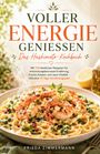 Text: "Voller Energie genießen. Das Hashimoto-Kochbuch." Gericht: Garnelen auf cremiger Pasta mit Kräutern und Chili.