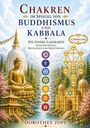Text: "Chakren im Spiegel von Buddhismus und Kabbala. Die innere Landkarte zwischen Gefühl, Bewusstsein und Orientierung. Dorothee Zopp." Illustration: Buddha-Statue, Tempel, Kabbala-Symbolik, Chakren-Symbole.
