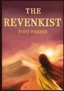 "The Revenkist" und "Tony Farber" in goldener Schrift. Illustration: Person in gelbem Umhang blickt zu einer Wüstenlandschaft.