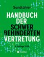 „Handbuch der Schwerbehindertenvertretung“, Sandkühler, 4. Auflage 2026. Grüner Hintergrund mit bunten Punkten.