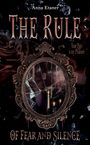 „THE RULE: OF FEAR AND SILENCE“, „Your Pain is my Pleasure“. Zerbrochener Spiegel mit Kerzen in barockem Rahmen.
