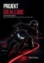 „PROJEKT IDEALLINIE“, „Das Fahrtechnik-Handbuch“. Motorradfahrer in Lederkleidung auf beleuchteter Straße, Fokus auf Dynamik.