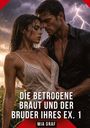 "DIE BETROGENE BRAUT UND DER BRUDER IHRES EX. 1" von Mia Graf. Ein Paar umarmt sich im Regen vor einem Gewitterhimmel.