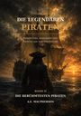 „Die legendären Piraten. Band II: Die berühmtesten Piraten" von A.E. Macpherson. Ein Pirat im Vordergrund, Sonnenuntergang.