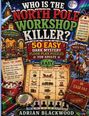 „Who is the North Pole Workshop Killer? 50 easy dark mystery floor plan puzzles for adults.“ Weihnachtliche Detektivszene.