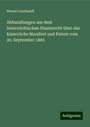 Wenzel Lustkandl: Abhandlungen aus dem österreichischen Staatsrecht über das Kaiserliche Manifest und Patent vom 20. September 1865, Buch