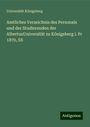 Universität Königsberg: Amtliches Verzeichnis des Personals und der Studierenden der AlbertusUniversität zu Königsberg i. Pr 1870, SS, Buch