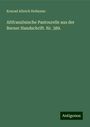 Konrad Albrich Hofmann: Altfranzösische Pastourelle aus der Berner Handschrift. Nr. 389., Buch