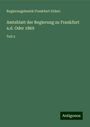 Frankfurt (Oder), Regierungsbezirk: Amtsblatt der Regierung zu Frankfurt a.d. Oder 1869, Buch