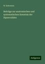 W. Keferstein: Beiträge zur anatomischen und systematischen Kenntnis der Sipunculiden, Buch