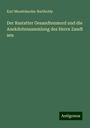 Karl Mendelssohn-Bartholdy: Der Rastatter Gesandtenmord und die Anekdotensammlung des Herrn Zandt sen, Buch