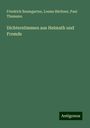 Friedrich Baumgarten: Dichterstimmen aus Heimath und Fremde, Buch