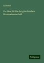 H. Henkel: Zur Geschichte der griechischen Staatswissenschaft, Buch