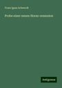 Franz Ignaz Schwerdt: Probe einer neuen Horaz-rezension, Buch