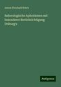 Anton Theobald Brück: Balneologische Aphorismen mit besonderer Berücksichtigung Driburg's, Buch