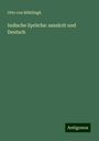 Otto von Böhtlingk: Indische Sprüche: sanskrit und Deutsch, Buch