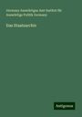 Germany Auswärtiges Amt Institut für Auswärtige Politik Germany: Das Staatsarchiv, Buch