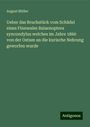 August Müller: Ueber das Bruchstück vom Schädel eines Finnwales Balaenoptera syncondylus welches im Jahre 1860 von der Ostsee an die kurische Nehrung geworfen wurde, Buch
