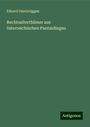 Eduard Osenbrüggen: Rechtsalterthümer aus österreichischen Pantaidingen, Buch