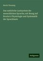 Moritz Thausing: Das natürliche Lautsystem der menschlichen Sprache; mit Bezug auf Brucke's Physiologie und Systematik der Sprachlaute, Buch
