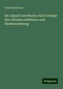 Friedrich Scherer: Die Zukunft der Blinden: fünf Vorträge über Blindenverhältnisse und Blindenerziehung, Buch