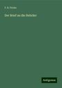 F. R. Fricke: Der Brief an die Hebräer, Buch