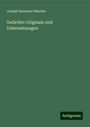 Joseph Emanuel Hilscher: Gedichte: Originale und Uebersetzungen, Buch
