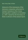 New Jersey Dept. Of State: Abstracts of the statements of fire insurance companies authorized to transact business in New Jersey showing their condition on December 31, 1876 / issued by the Secretary of State in advance of his annual report., Buch