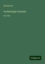 Anonymous: Archaeologia Cantiana, Buch