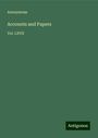 Anonymous: Accounts and Papers, Buch