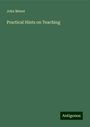 John Menet: Practical Hints on Teaching, Buch