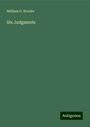 William G. Brooke: Six Judgments, Buch