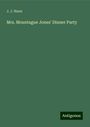 J. J. Nunn: Mrs. Mountague Jones' Dinner Party, Buch