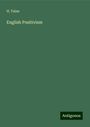 H. Taine: English Positivism, Buch