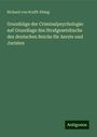 Richard Von Krafft-Ebing: Grundzüge der Criminalpsychologie: auf Grundlage des Strafgesetzbuchs des deutschen Reichs für Aerzte und Juristen, Buch